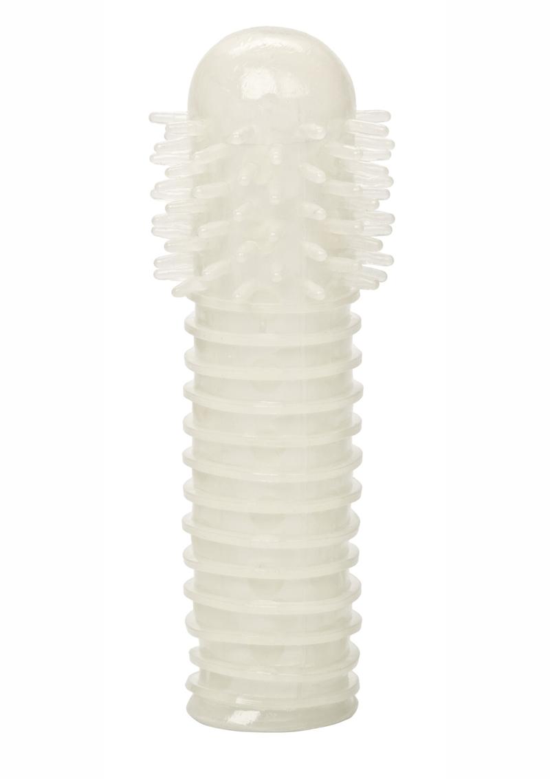 Glow-In-The-Dark Reversible Penis Sleeve - Clear