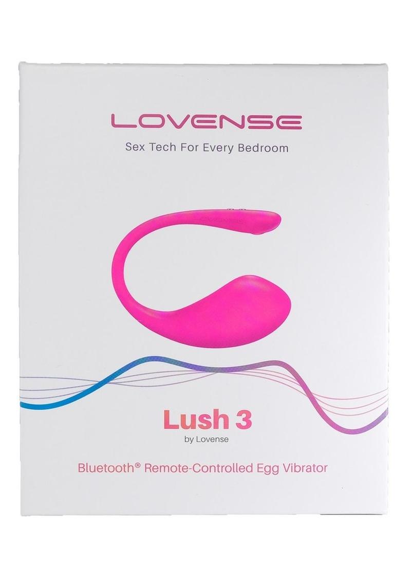 Lovense Lush 3 Silicone Egg Vibrator with Remote Control - Pink