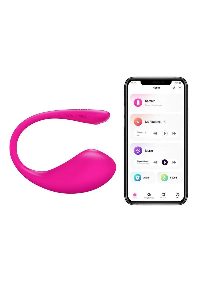 Lovense Lush 3 Silicone Egg Vibrator with Remote Control - Pink