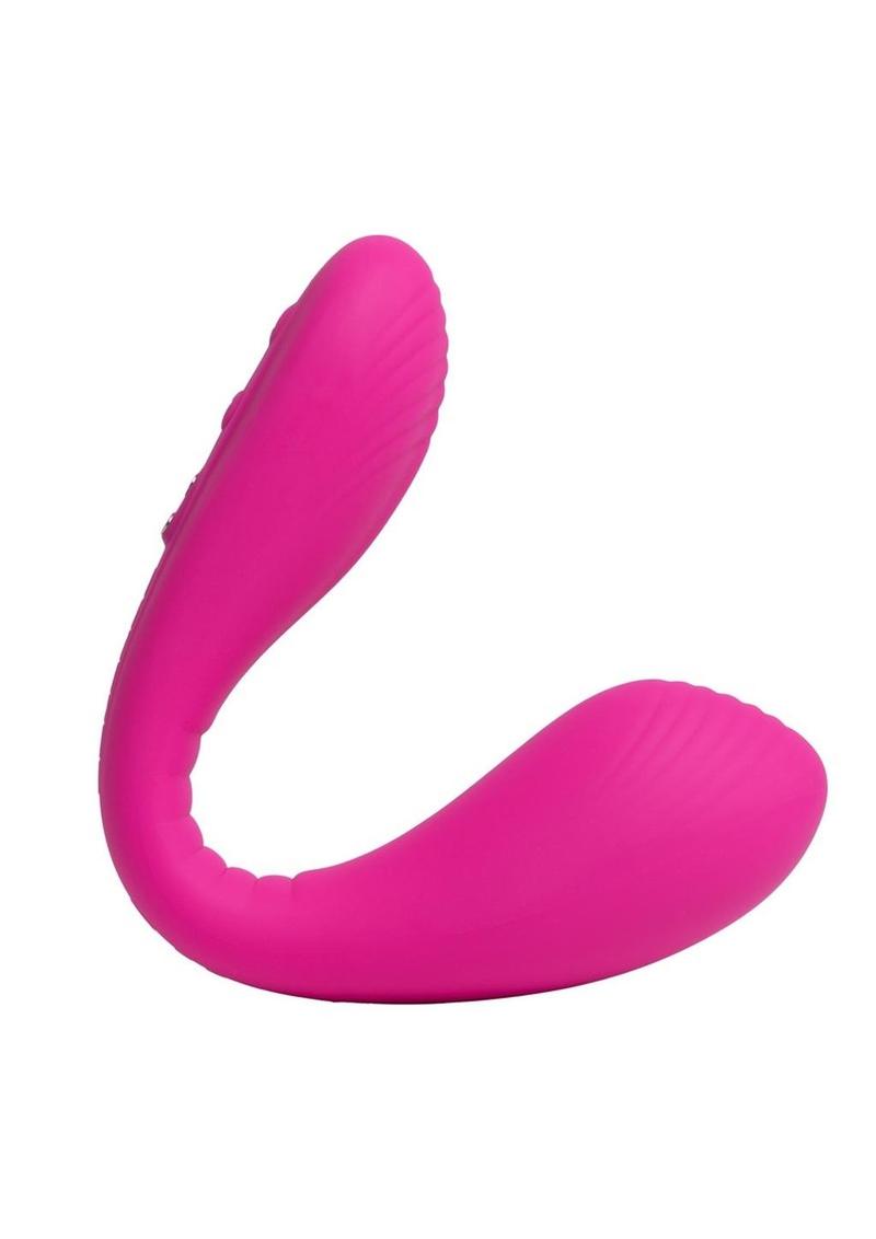 Lovense Dolce App Compatible Silicone Rechargeable Dual Vibrator - Pink