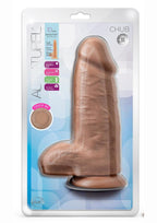 Au Naturel Chub Dildo with Suction Cup 10in - Caramel
