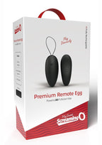 My Secret Screaming O Premium Rechargeable Silicone Egg with Remote Control - Black