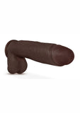 Au Naturel Huge Sensa Feel Dildo with Suction Cup 10in - Chocolate