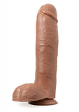 Au Naturel Huge Sensa Feel Dildo with Suction Cup 10in - Caramel