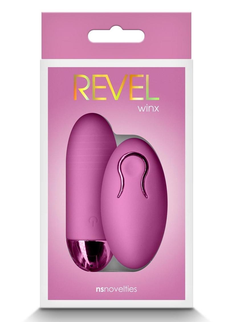 Revel Winx Rechargeable Silicone Bullet with Remote Control - Pink