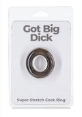 Got Big D Super-Stretch Cock Ring - Black