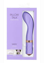 Pillow Talk Special Edition Sassy Rechargeable Silicone G-Spot Vibrator - Purple/Rose Gold