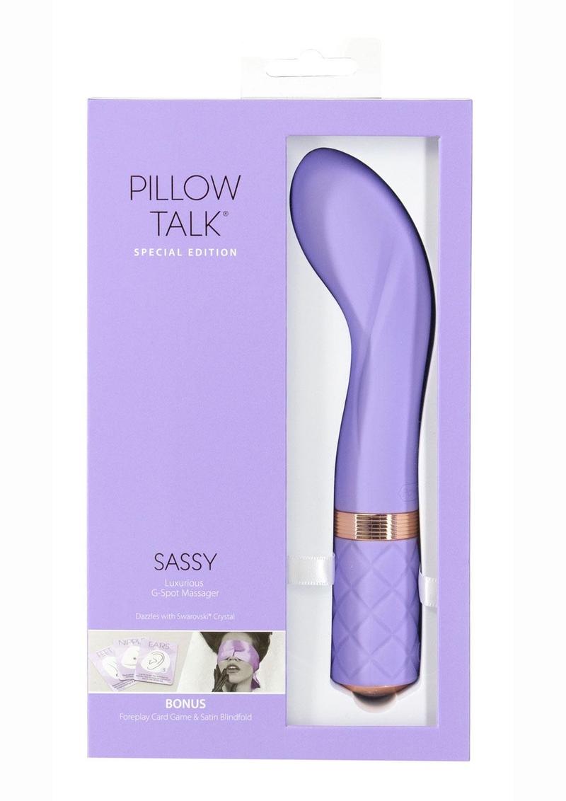 Pillow Talk Special Edition Sassy Rechargeable Silicone G-Spot Vibrator - Purple/Rose Gold