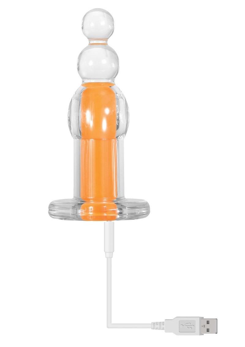 Gender X Orange Dream Rechargeable Beads with Remote Control - Clear/Orange