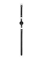 Ouch! Breathable Ball Gag with Bonded Leather Straps - Black