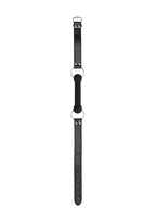 Ouch! Silicone Bit Gag with Adjustable Bonded Leather Straps - Black