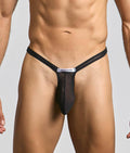 Justin + Simon Bulge Thong - Black Mesh