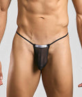 Justin + Simon Classic G-String Bulge - Black Mesh