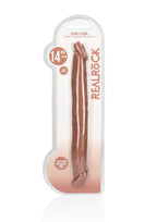 RealRock Skin Realistic Double Dildo 14in - Caramel