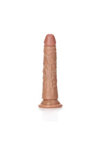 RealRock Slim Realistic Dildo with Suction Cup 6in - Caramel