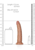 RealRock Slim Realistic Dildo with Suction Cup 6in - Caramel