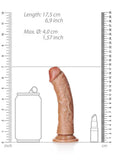 RealRock Curved Realistic Dildo with Suction Cup 6in - Caramel
