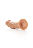 RealRock Curved Realistic Dildo with Suction Cup 7in - Caramel