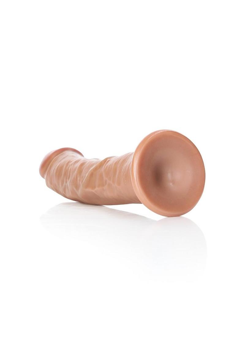RealRock Curved Realistic Dildo with Suction Cup 8in - Caramel