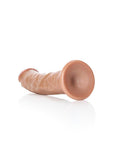 RealRock Curved Realistic Dildo with Suction Cup 8in - Caramel