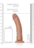 RealRock Curved Realistic Dildo with Suction Cup 8in - Caramel
