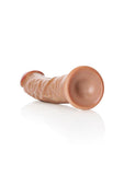 RealRock Curved Realistic Dildo with Suction Cup 9in - Caramel