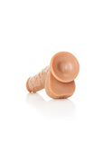 RealRock Straight Realistic Dildo with Balls and Suction Cup 7in - Caramel