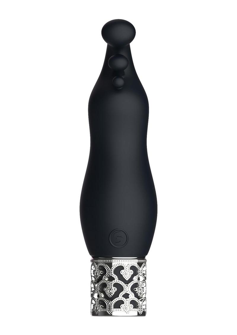 Royal Gems Exquisite Silicone Rechargeable Bullet - Black