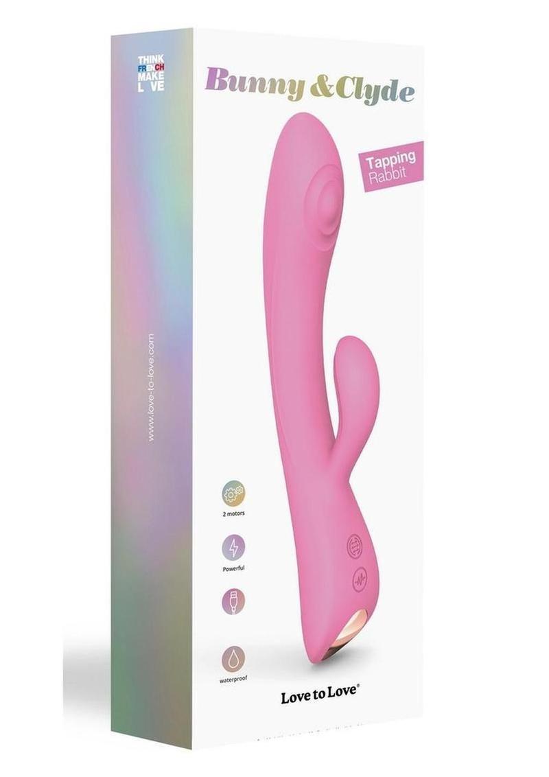 Bunny & Clyde Rechargeable Silicone Rabbit Vibrator - Pink Passion