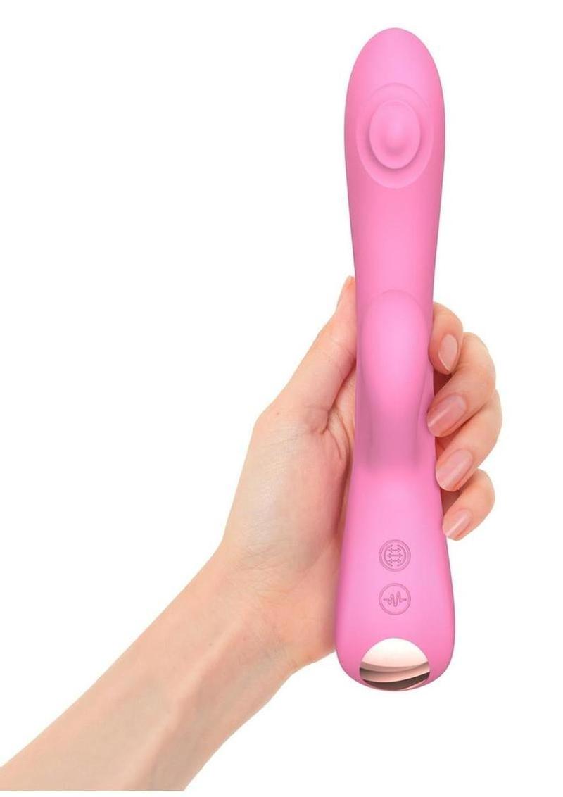Bunny & Clyde Rechargeable Silicone Rabbit Vibrator - Pink Passion