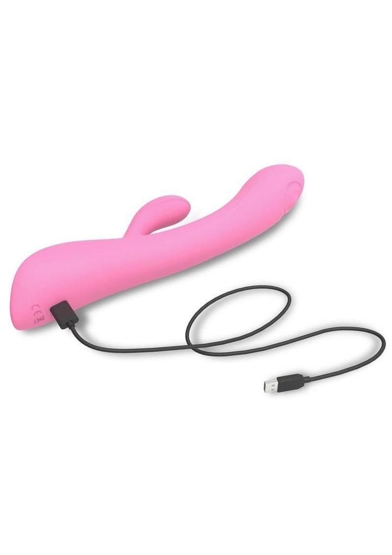 Bunny & Clyde Rechargeable Silicone Rabbit Vibrator - Pink Passion