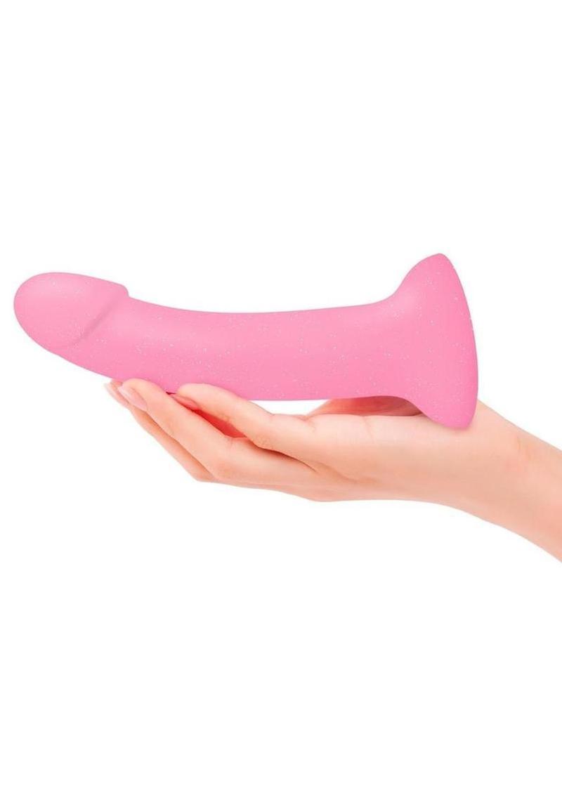 Dildolls Glitzy Silicone Dildo - Pink