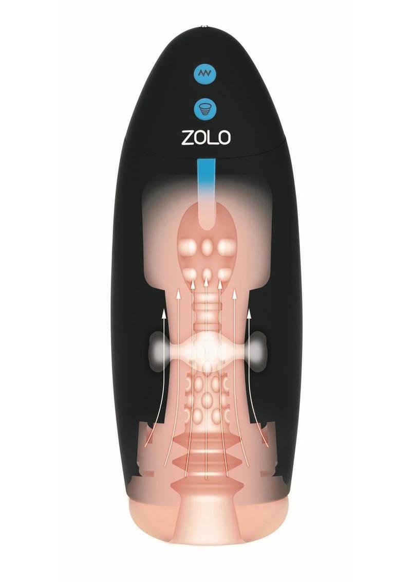 Zolo Supersucker Rechargeable Silicone Masturbator - Black
