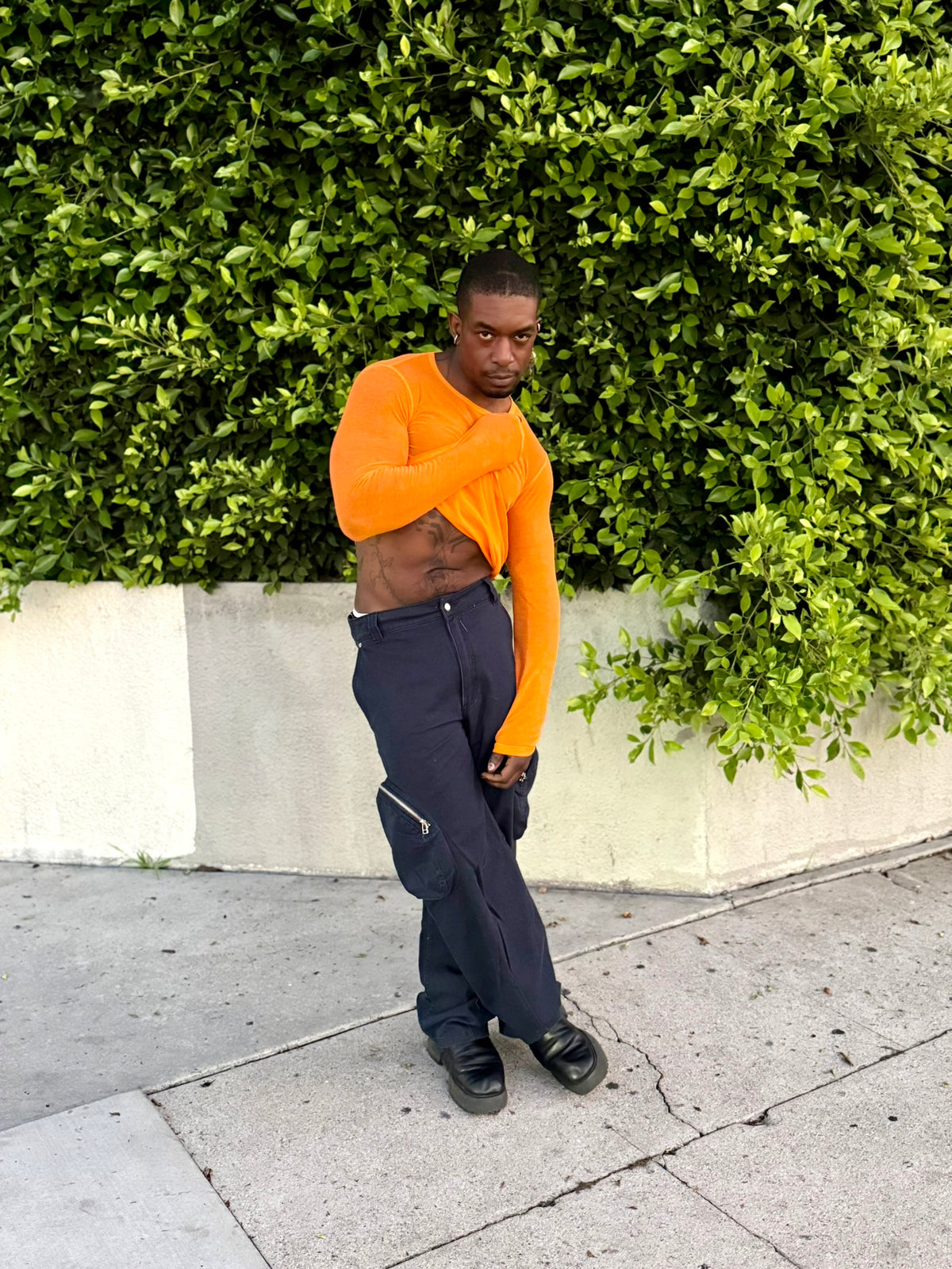 Eckhaus Latta Base Long-sleeve TANGERINE