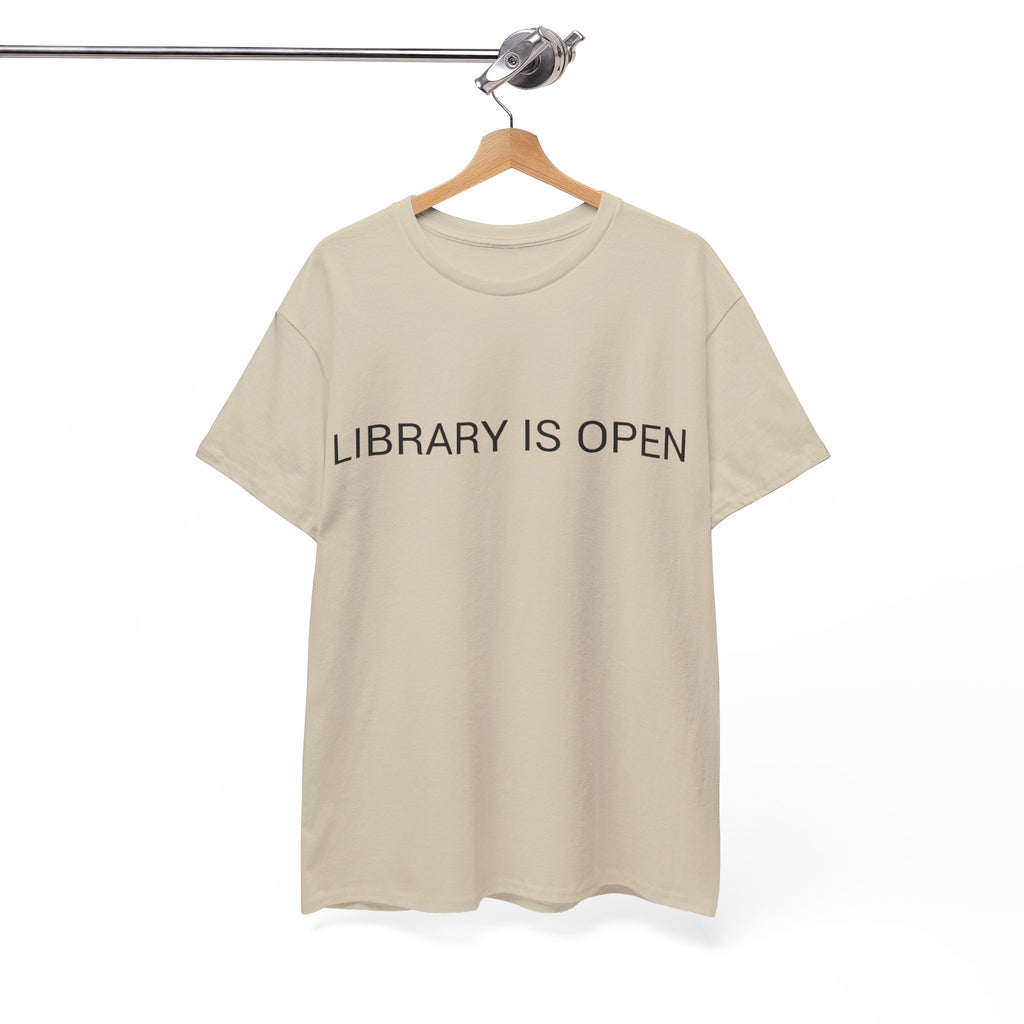 LIBRARY IS OPEN TEE BY CULTUREEDIT AVAILABLE IN 13 COLORS