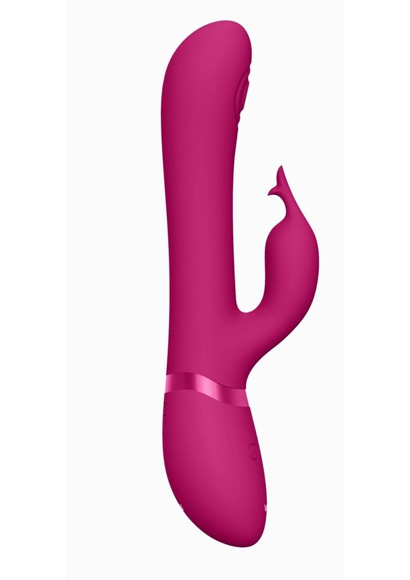 Vive Etsu Rechargeable Silicone Pulse Wave G-Spot Rabbit & Clitroal Stimulator - Pink