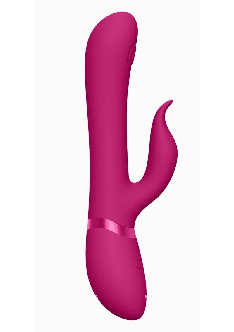 Vive Etsu Rechargeable Silicone Pulse Wave G-Spot Rabbit & Clitroal Stimulator - Pink
