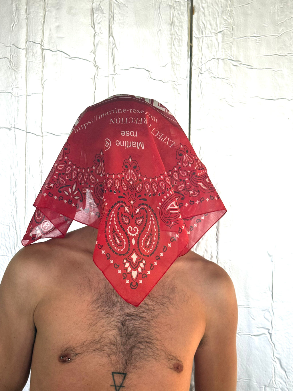 MARTINE ROSE BANDANA in RED
