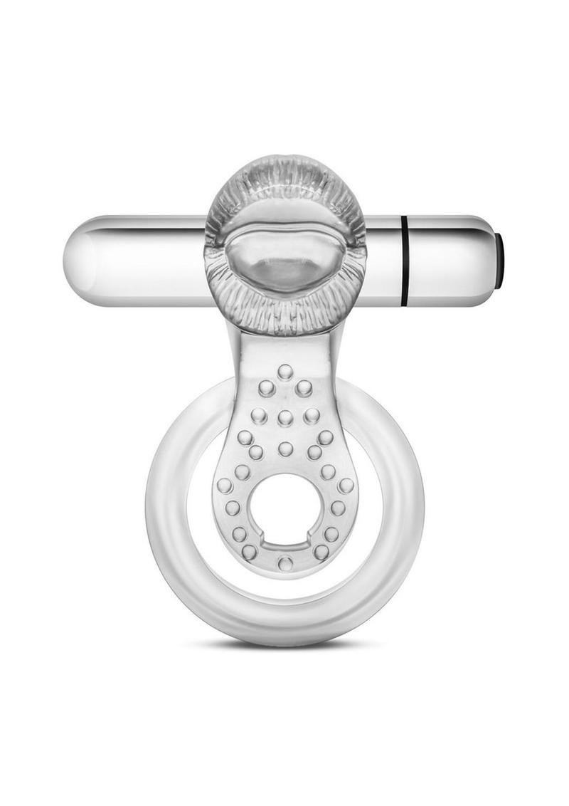 Stay Hard Vibrating Tongue Ring - Clear/Silver