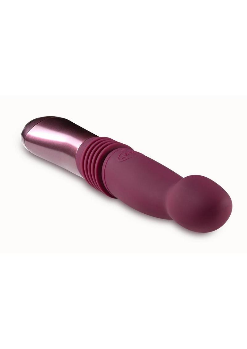 Temptasia Trixie Rechargeable Silicone Thrusting Dildo - Wine