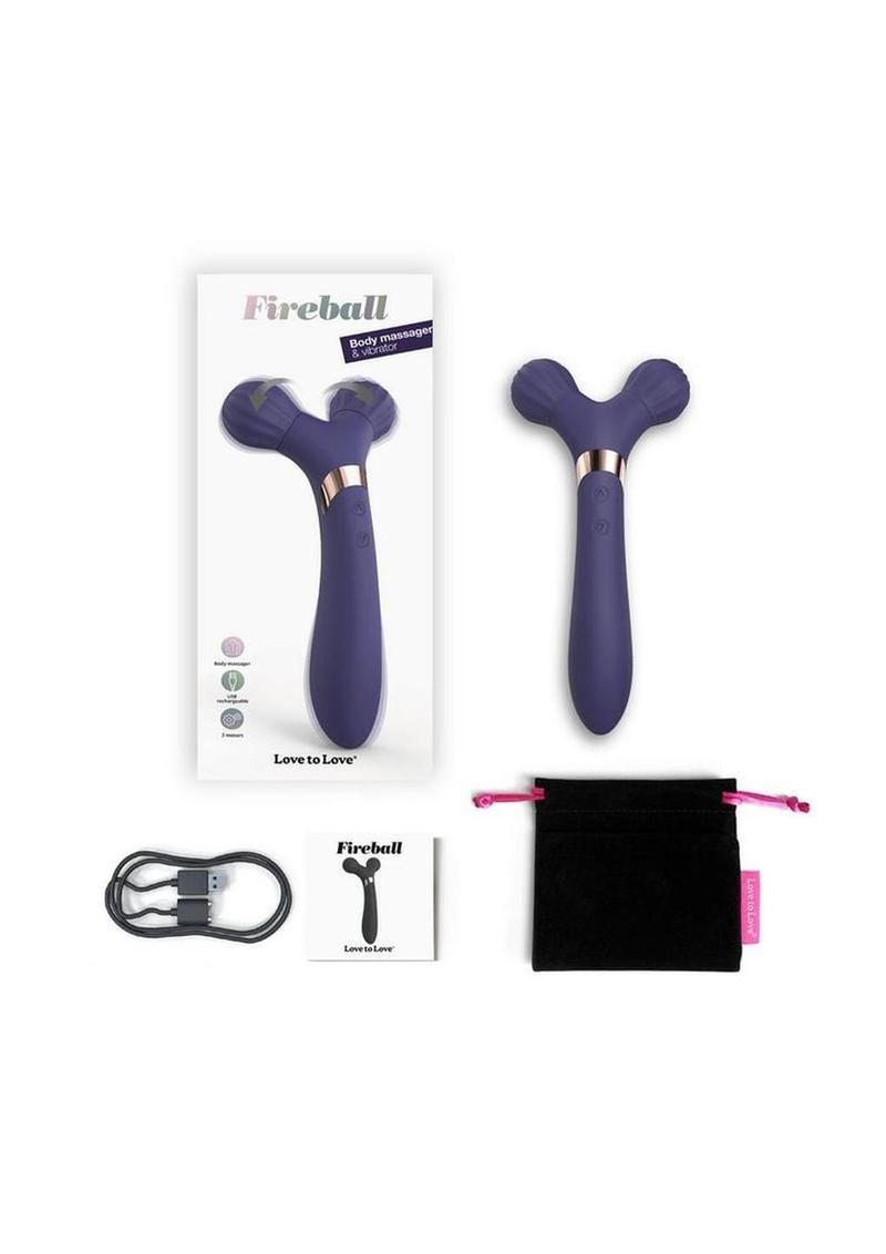 Fireball Rechargeable Silicone Vibrator - Midnight Indigo