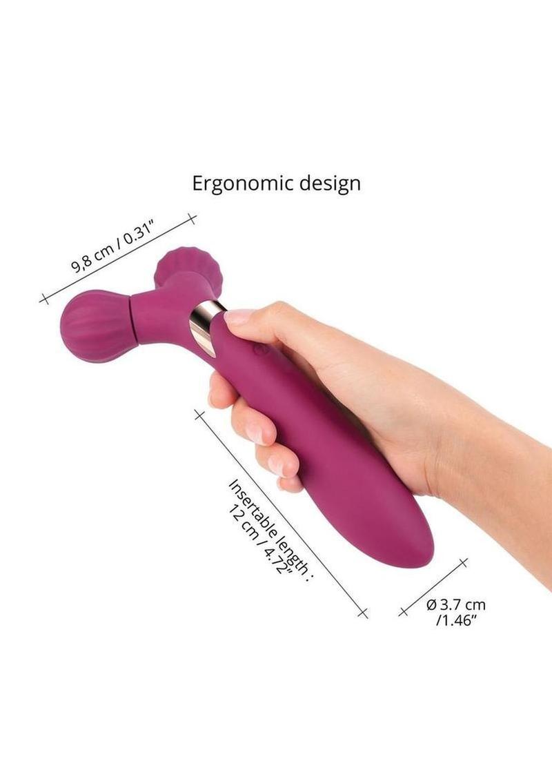 Fireball Rechargeable Silicone Body Massager and Vibrator - Plum Star