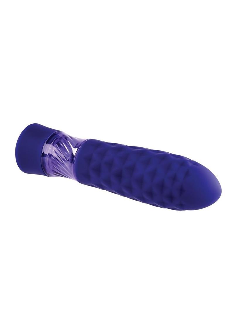 Raver Rechargeable Silicone Light-Up Vibrating Bullet - Blue
