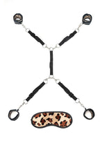 Lux Fetish Bed Spreader Restraint System (7 Piece Set) - Leopard