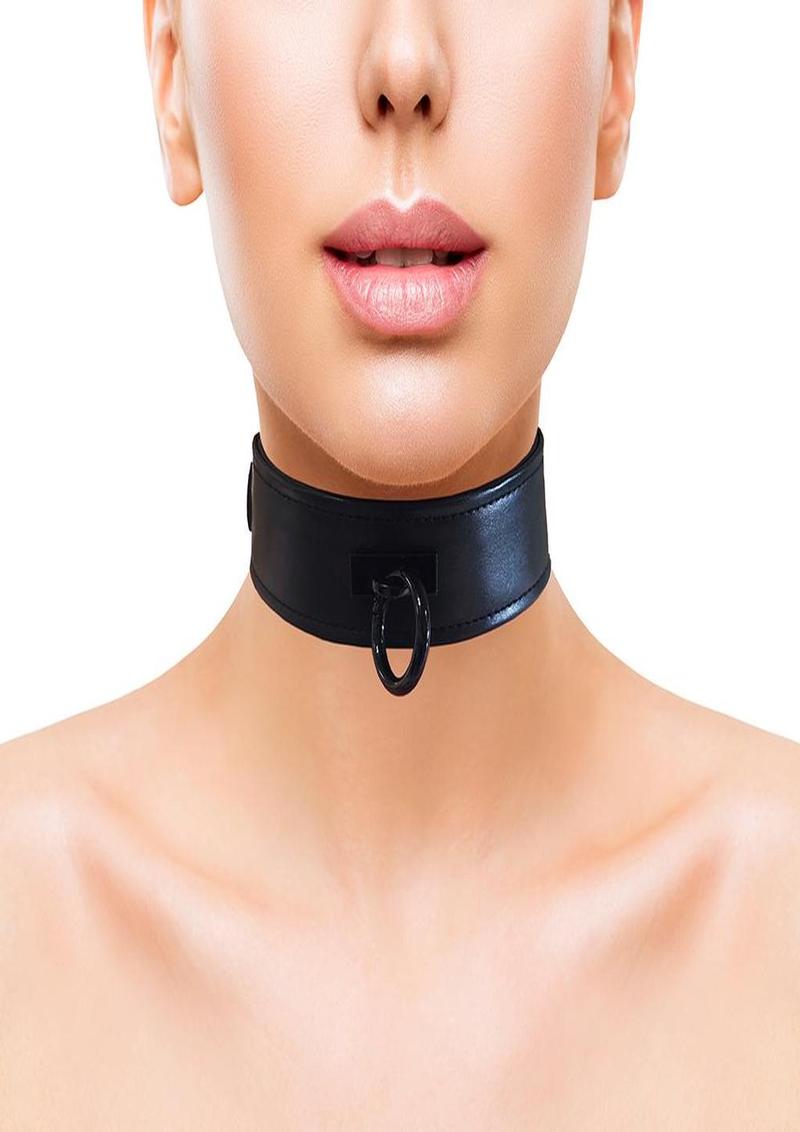 Rouge Leather Collar - Black