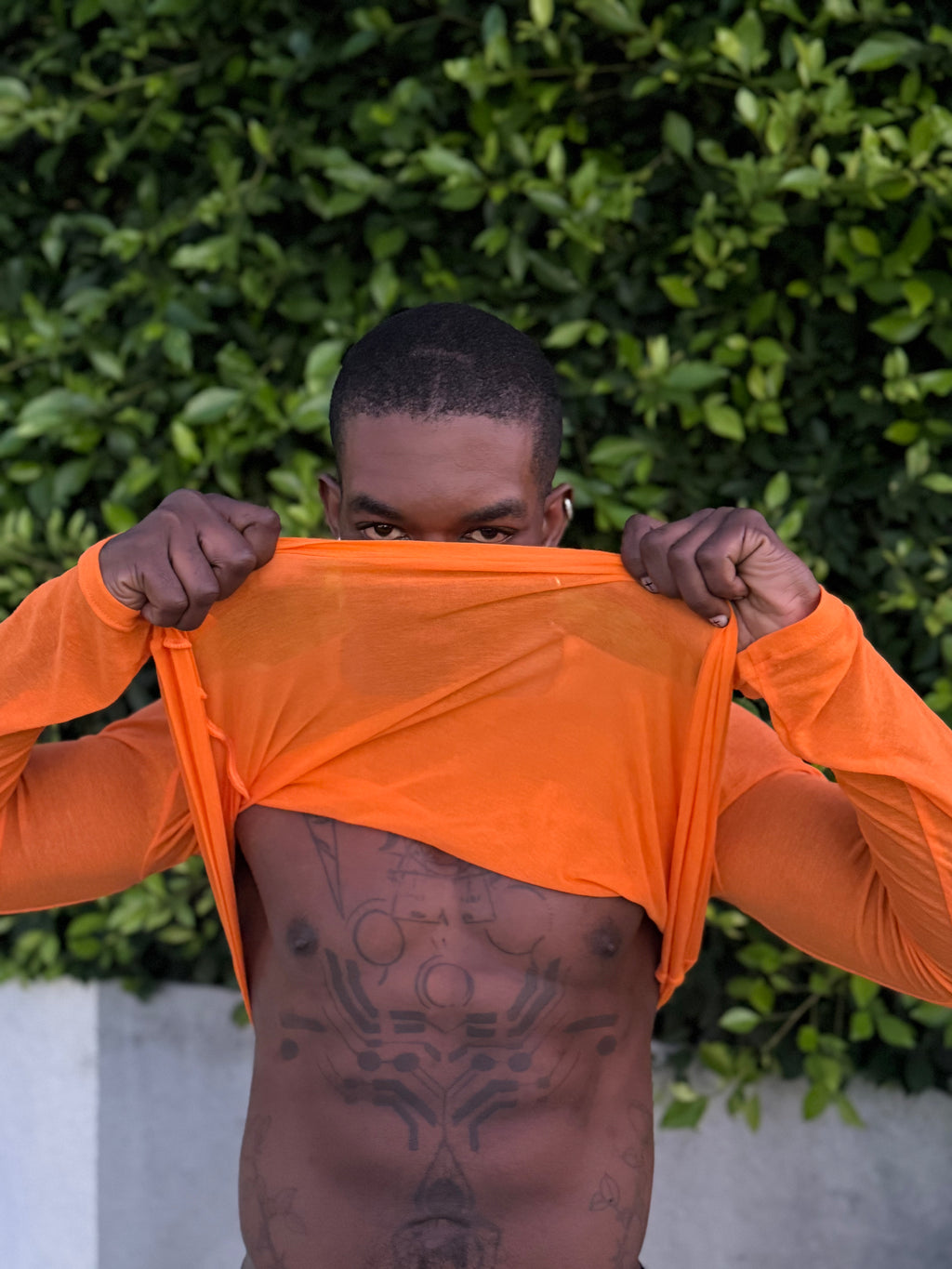 Eckhaus Latta Base Long-sleeve TANGERINE