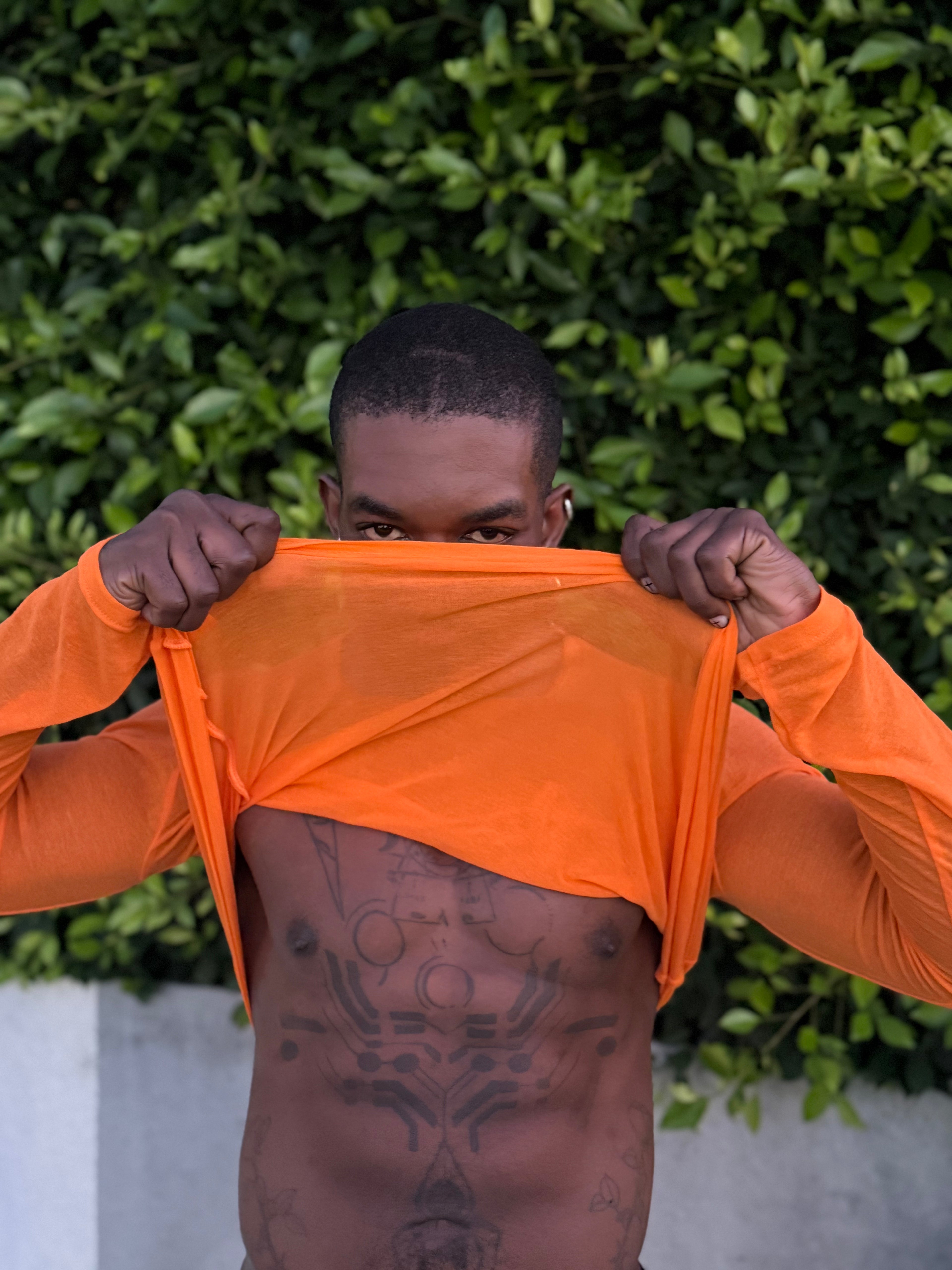 Eckhaus Latta Base Long-sleeve TANGERINE
