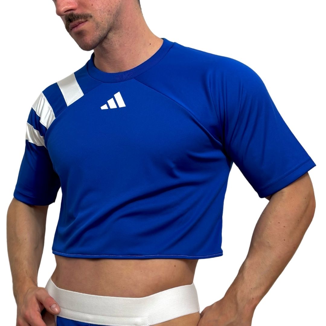 Adidas Neo Blue Short Sleeve Crop Top 2.0 BY SNEAKERMASK
