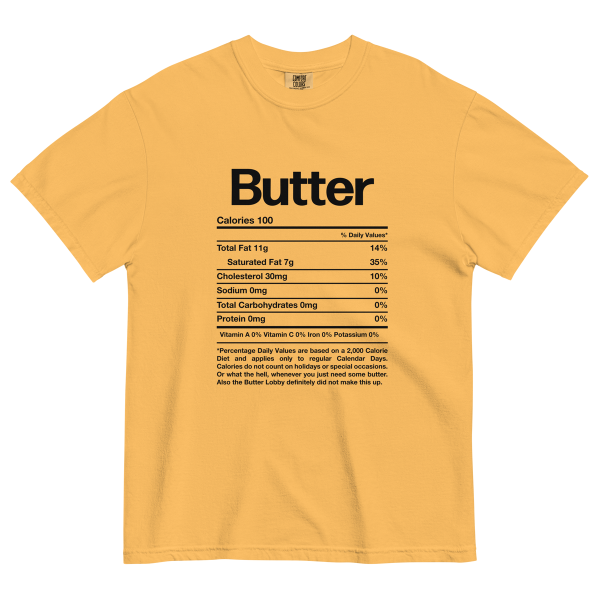 Butter Nutrition Label T-Shirt