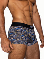 BIKE Stretch Cotton Trunk - Indigo Brush Strokes
